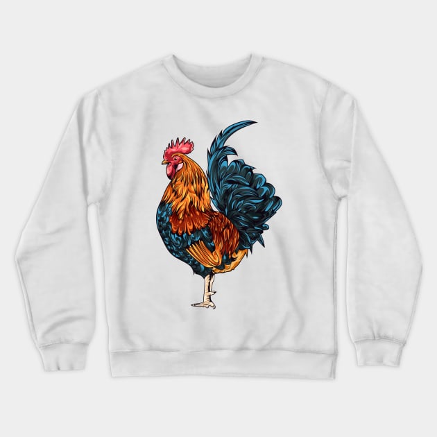 Rooster Crewneck Sweatshirt by San Creative